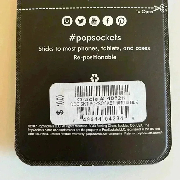Pop socket - black new unused - Picture 2 of 4